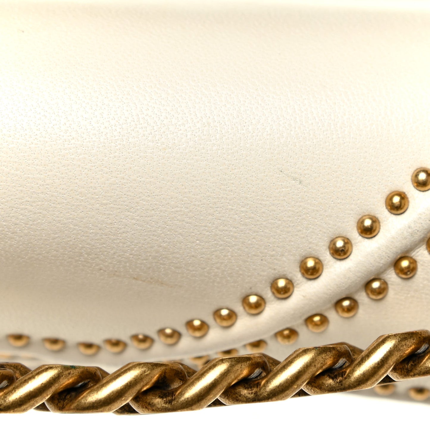 Lambskin Studded Medium Diorama Flap Bag Latte