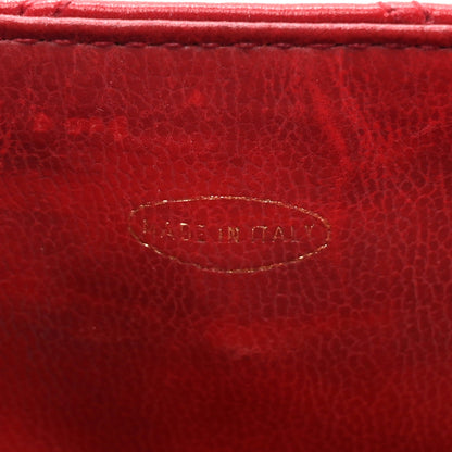 Chanel Lambskin Diamond Stitched Waist Chain Belt Flap Bag  85 34 Red 7 of 14