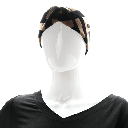 Fendi Wool FF Logo Headband Tobacco 6 of 8