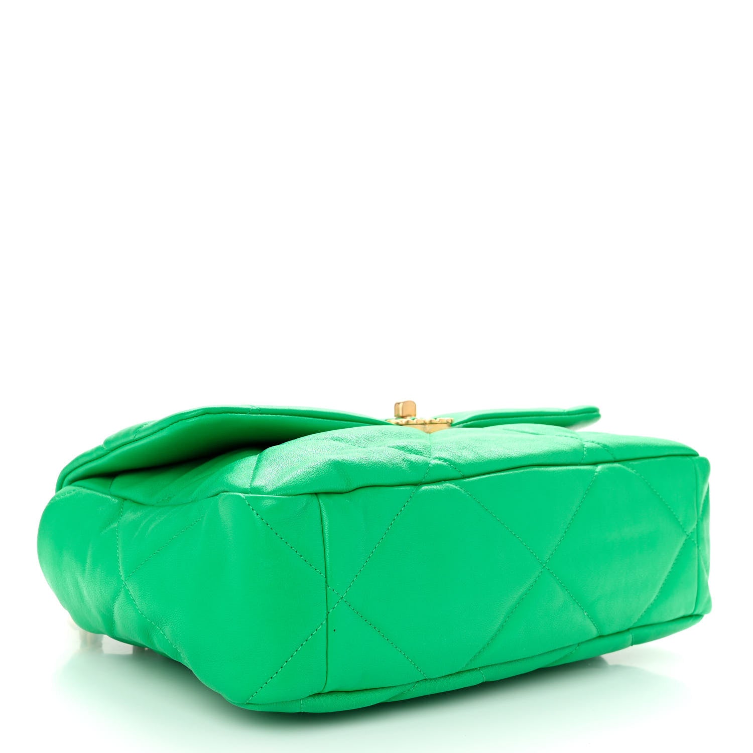 Chanel Lambskin Quilted Large Chanel 19 Flap Green 4 of 10