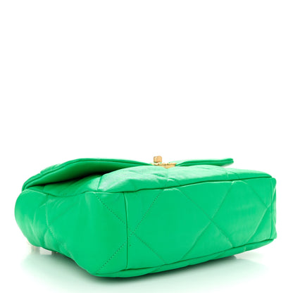 Chanel Lambskin Quilted Large Chanel 19 Flap Green 4 of 10
