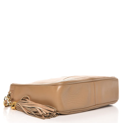 Chanel Lambskin Chevron Tassel Camera Case Taupe 4 of 9