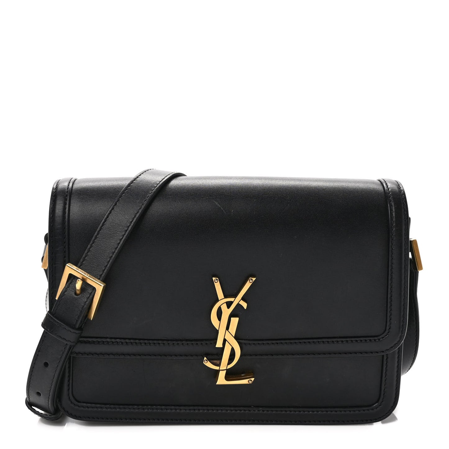 Box Calfskin Monogram Medium Solferino Satchel Black