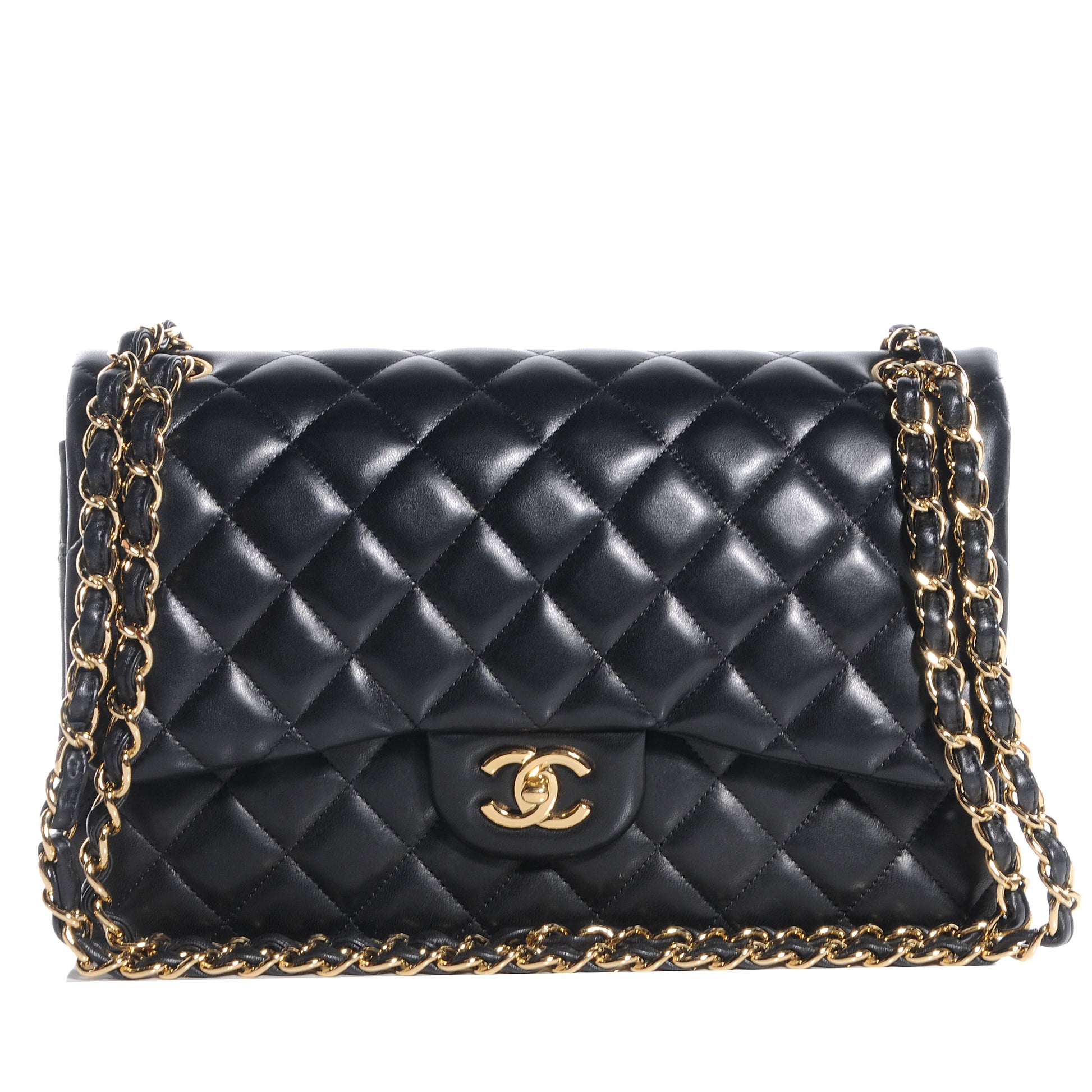 Chanel Lambskin Jumbo Double Flap Black 1 of 7