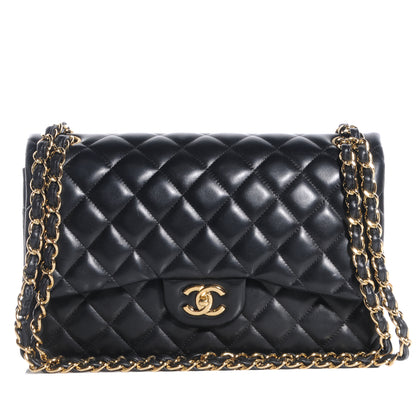 Chanel Lambskin Jumbo Double Flap Black 1 of 7