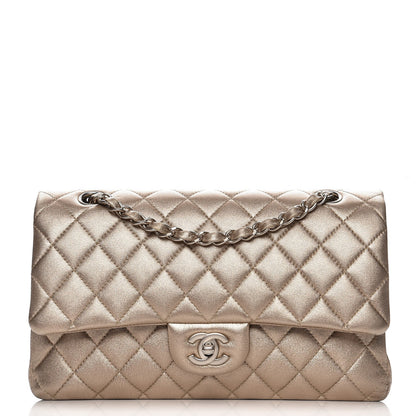 Chanel Metallic Lambskin Quilted Medium Double Flap Light Gold 1 of 8