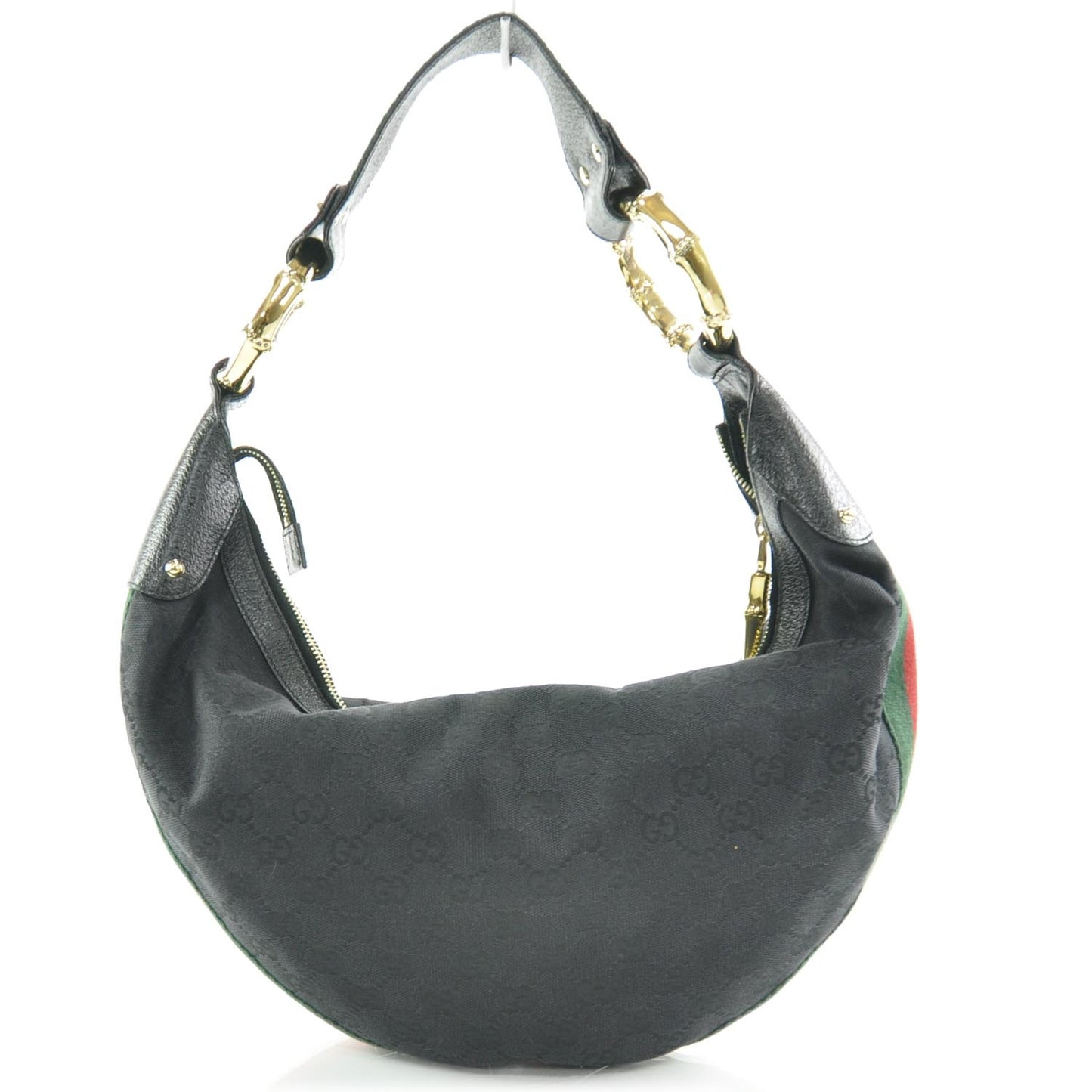 Monogram Web Bamboo Ring Hobo Black