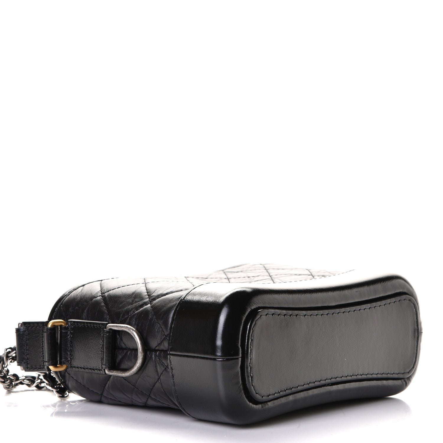 Chanel Aged Calfskin Quilted Small Gabrielle Hobo Black 4 of 8