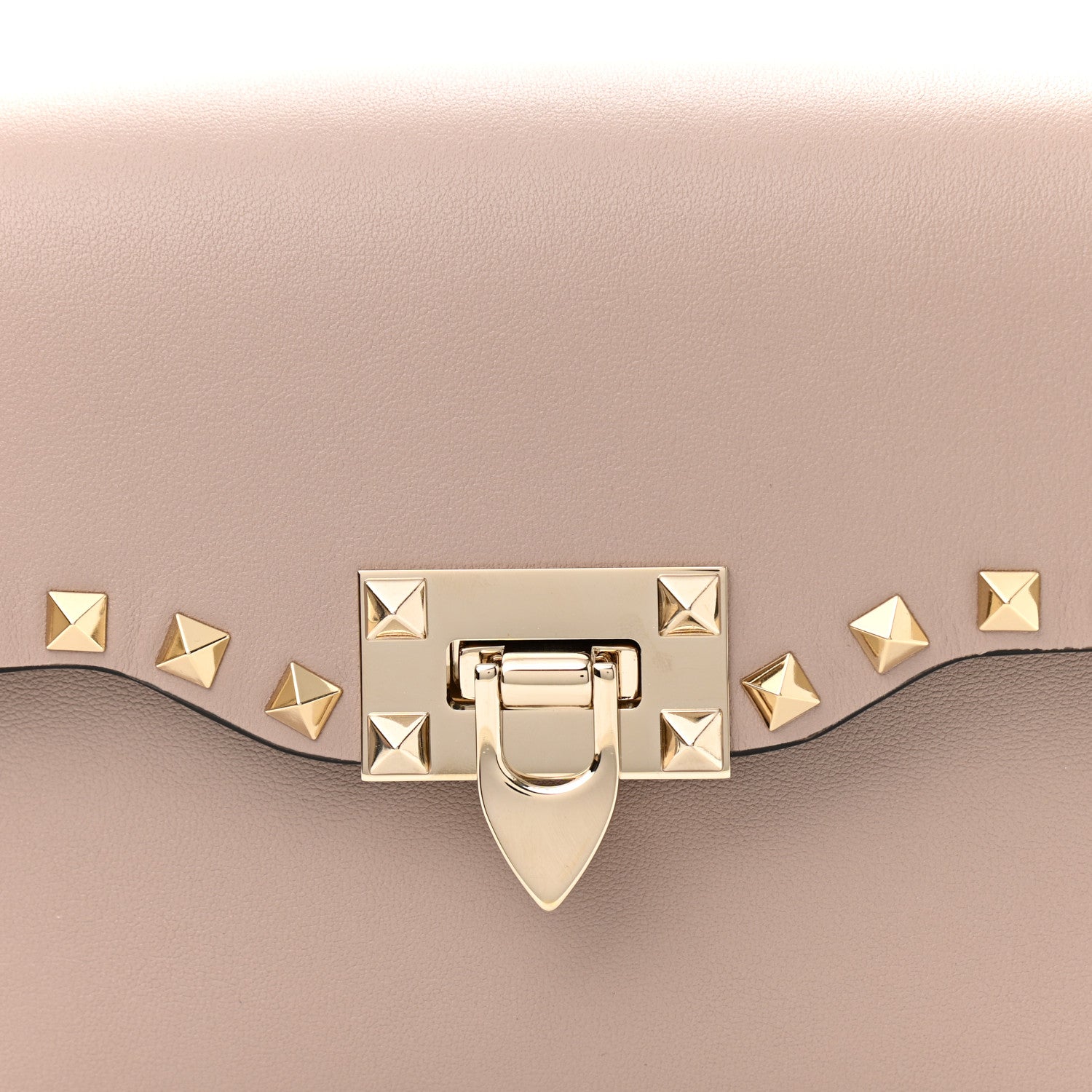 Valentino Garavani Vitello Medium Rockstud Flip Lock Crossbody Bag Poudre 7 of 9