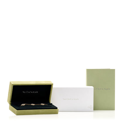Van Cleef & Arpels 18K Yellow Gold Mother of Pearl 5 Motifs Vintage Alhambra Bracelet 5 of 5