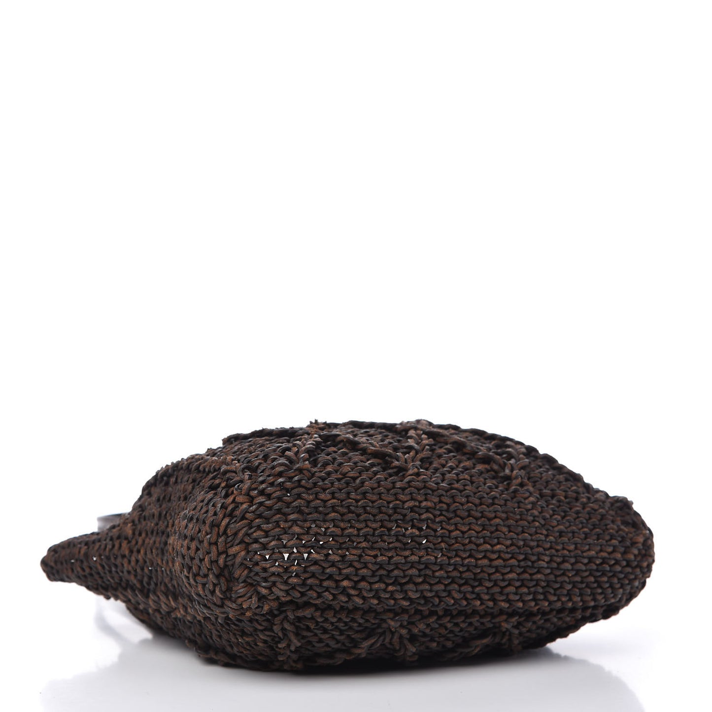Calfskin Woven Tote Dark Brown