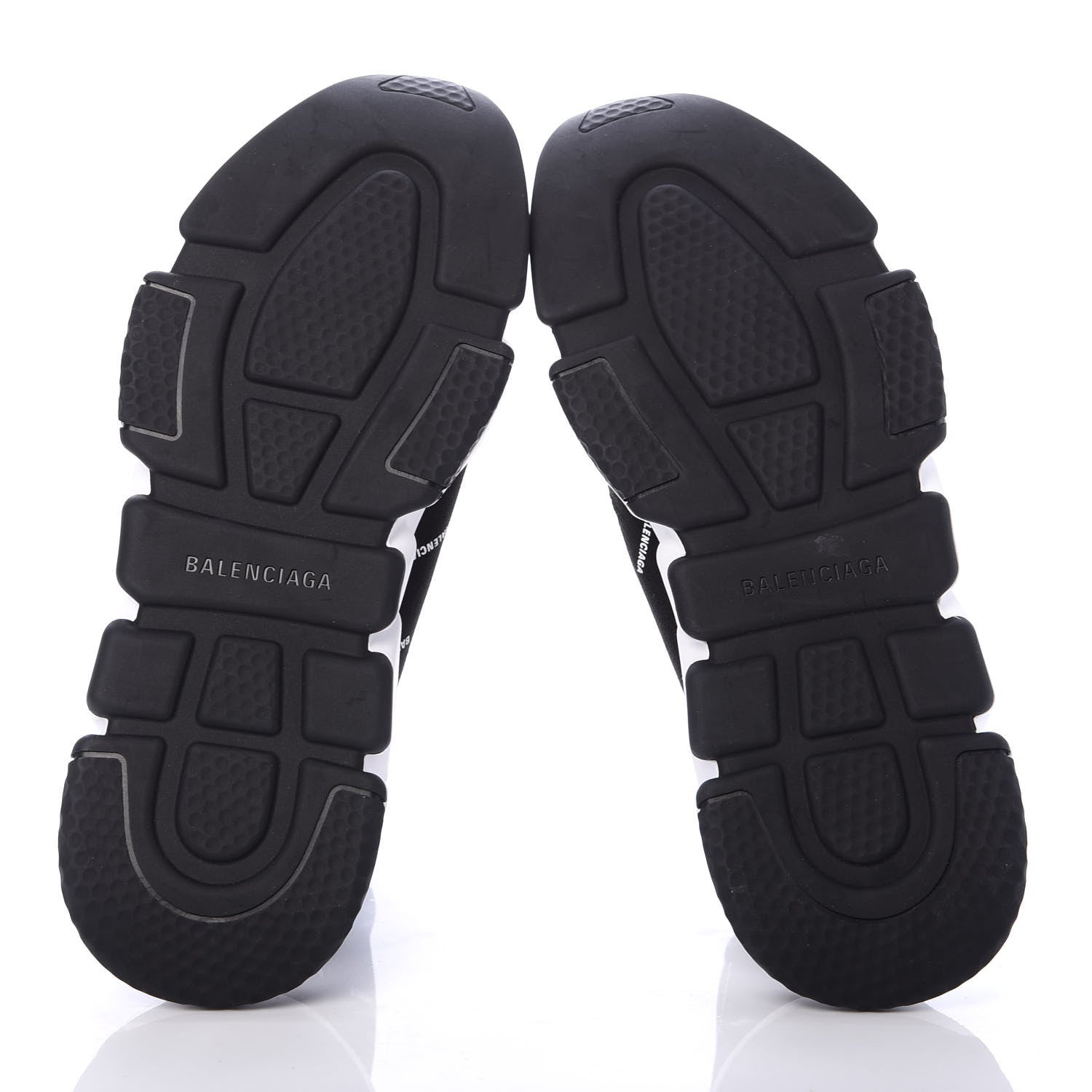 Balenciaga Neoprene Knit Allover Logo Bi-Color Sole Mens Speed Sneakers 42 Black White 6 of 6