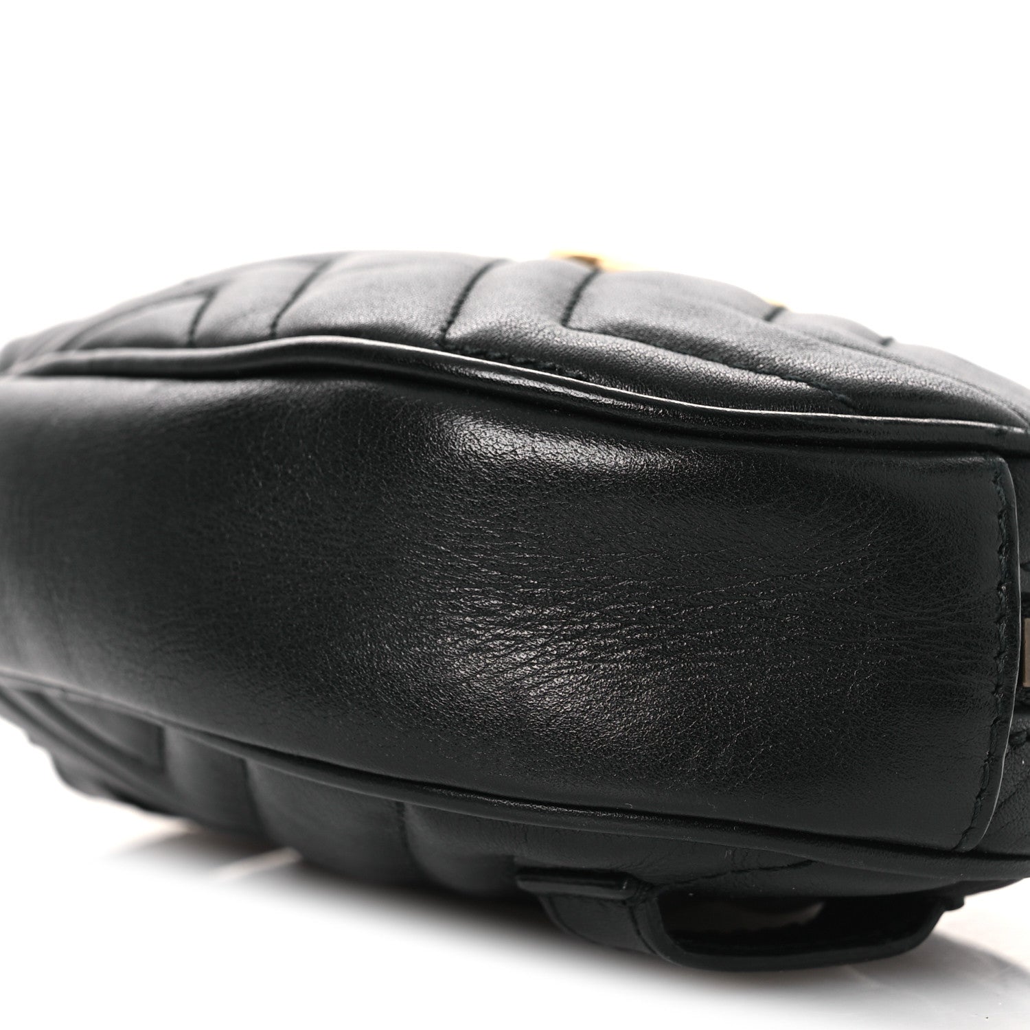 Gucci Calfskin Matelasse GG Marmont Belt Bag 105 42 Black 10 of 12