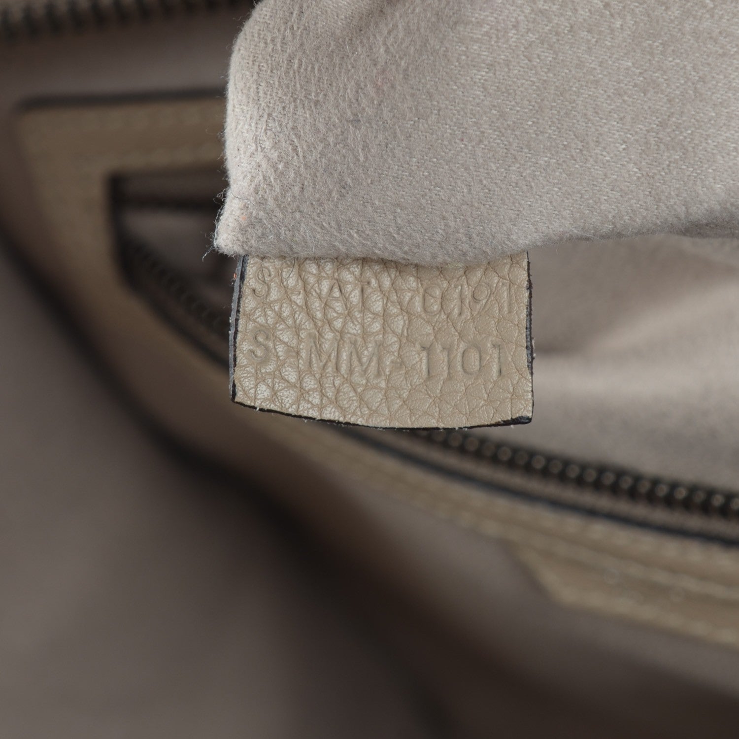 Celine Drummed Calfskin Mini Luggage Dune 7 of 12