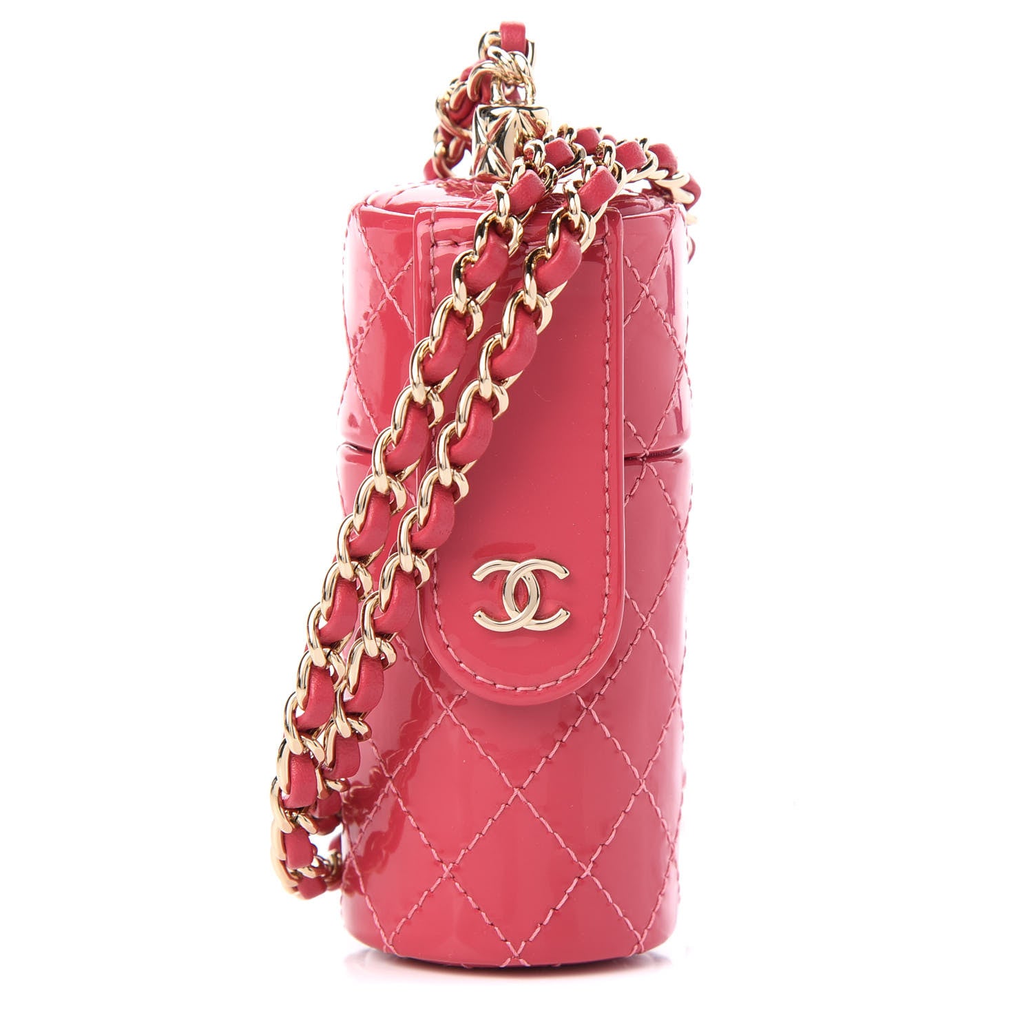 Chanel Patent Calfskin Lipstick Case On Chain Pink 1 of 9