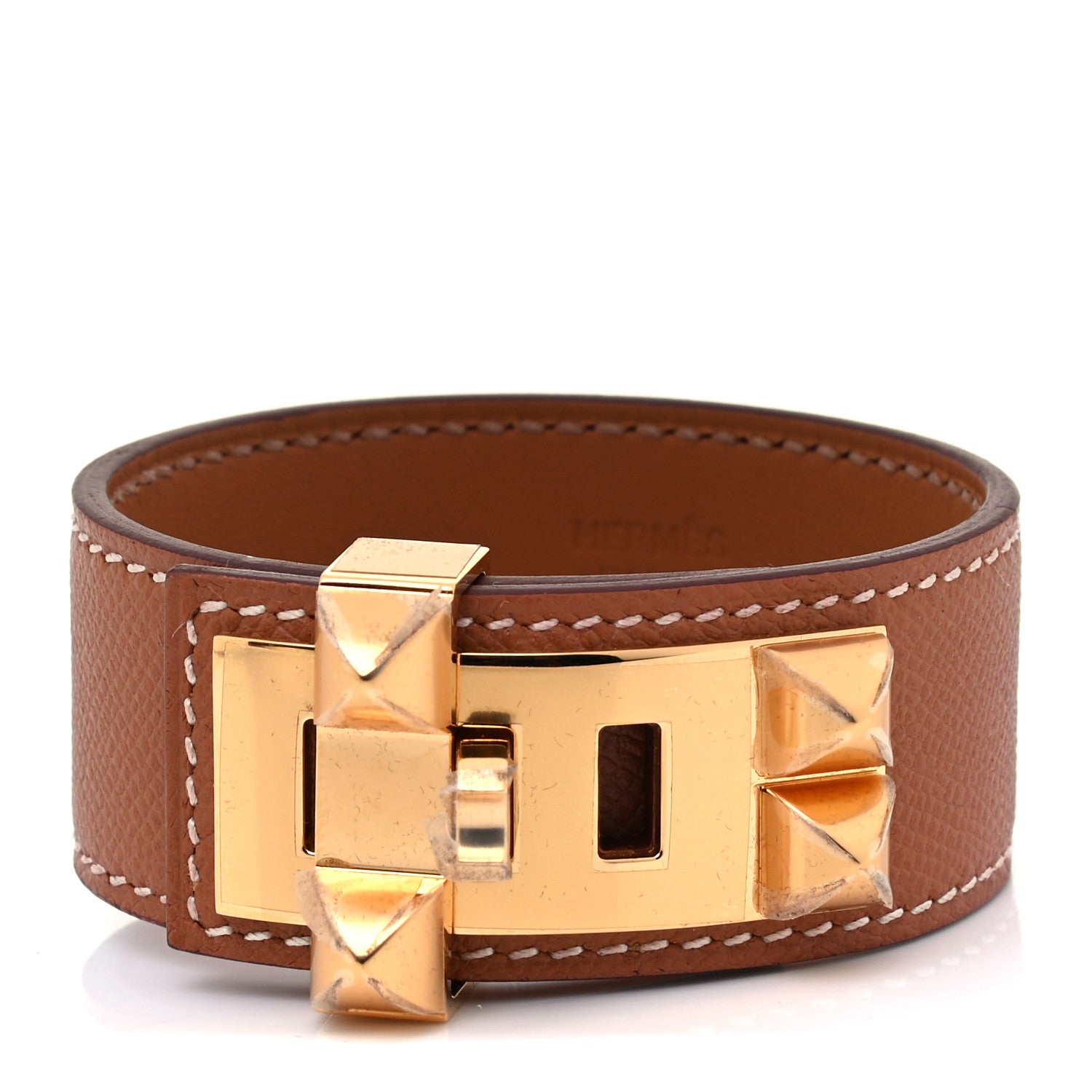 Hermes Epsom Collier de Chien 24 Bracelet T2 Gold 1 of 3