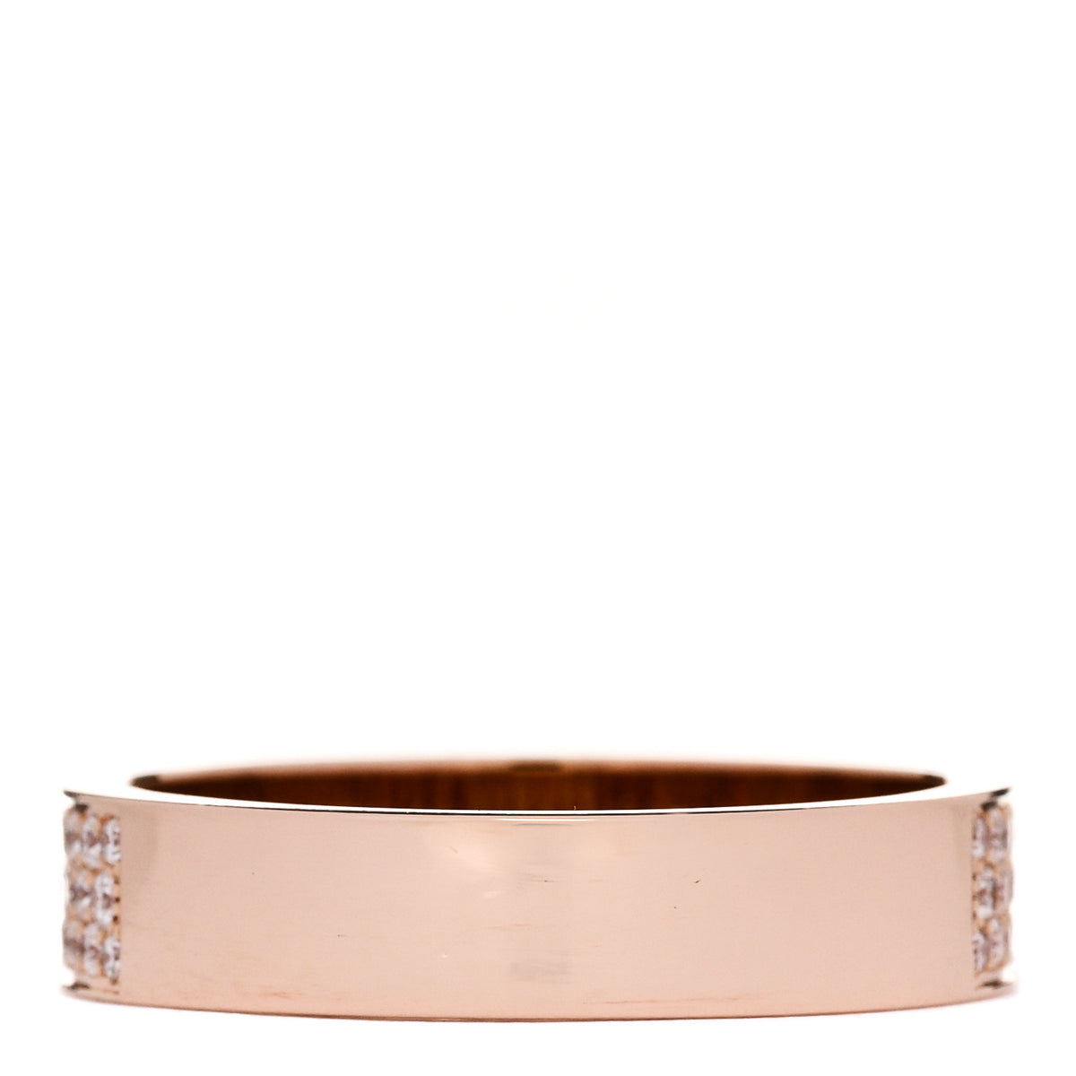 Hermes 18K Rose Gold Diamond MM Kelly Clochette Ring 53 6.5 3 of 6