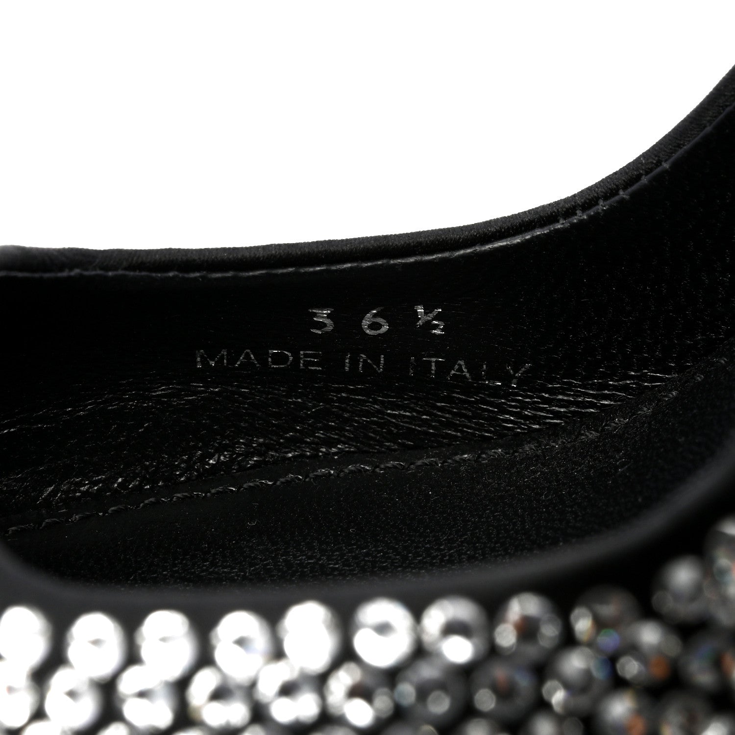 Prada Satin Crystal Logo 90mm Slingback Pumps 36.5 Cristal 6 of 9