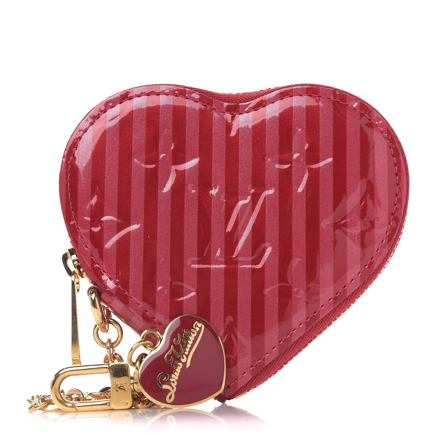 Louis Vuitton Vernis Rayures Coeur Heart Coin Purse Pomme D'Amour 1 of 5