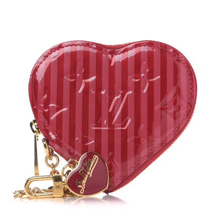 Louis Vuitton Vernis Rayures Coeur Heart Coin Purse Pomme D'Amour 1 of 5