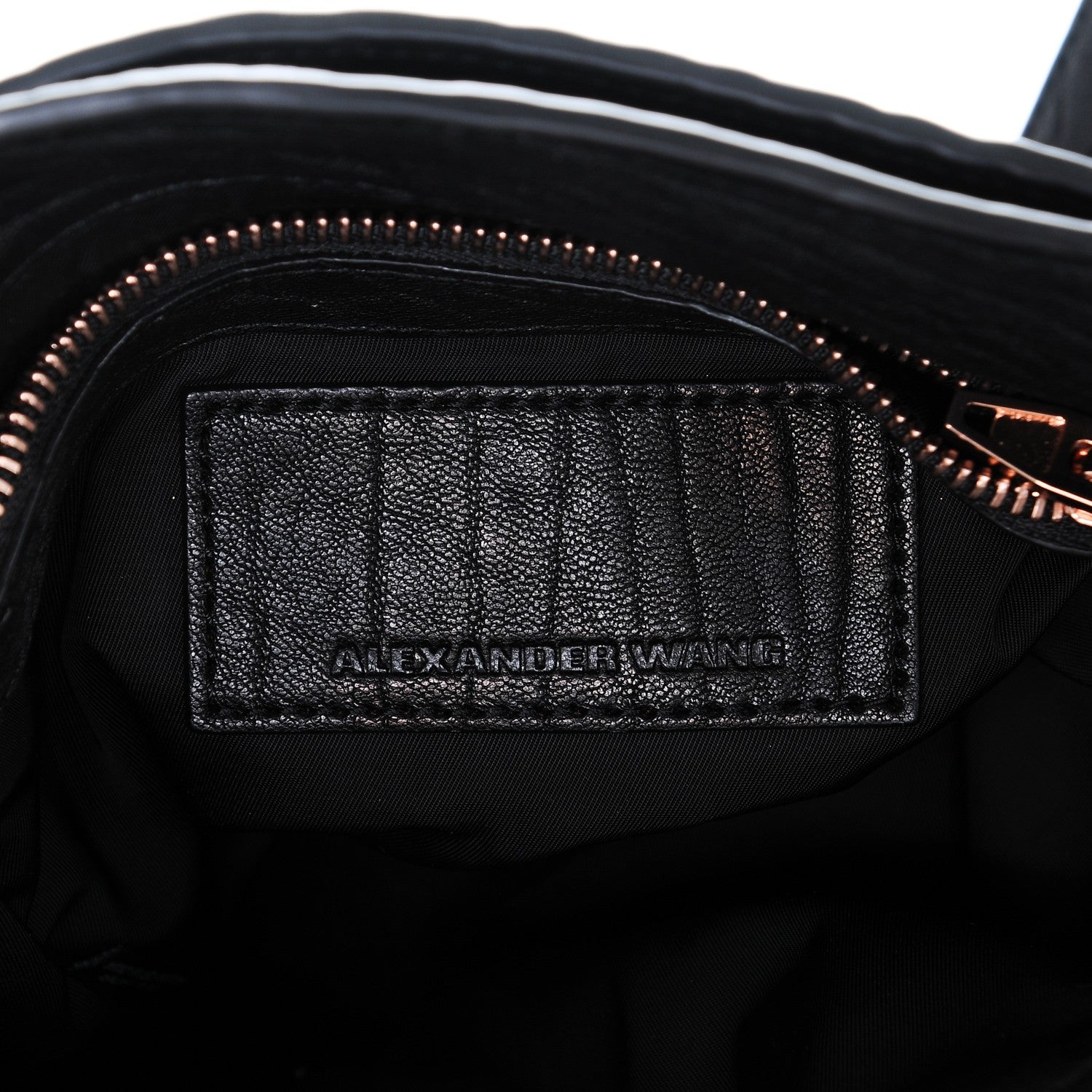 Alexander Wang Pebbled Lambskin Diego Bucket Black Rose Gold Hardware 6 of 7