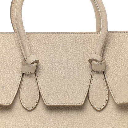 Celine Crisped Calfskin Mini Tie Knot Tote Chalk 8 of 12