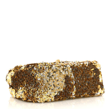 Chanel Sequin Mini Rectangular Flap Gold 4 of 9