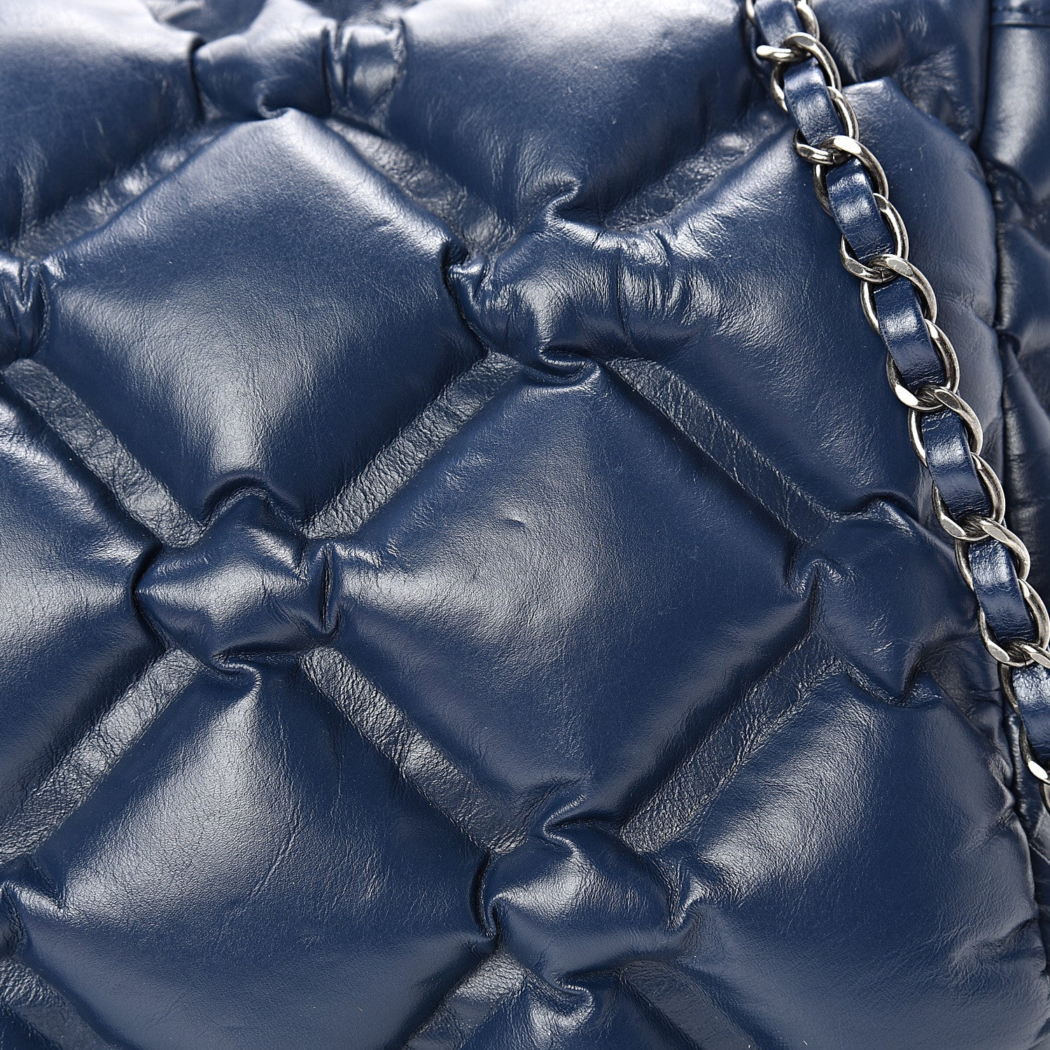 Chanel Calfskin Quilted Large Chesterfield Flap Navy 14 of 16