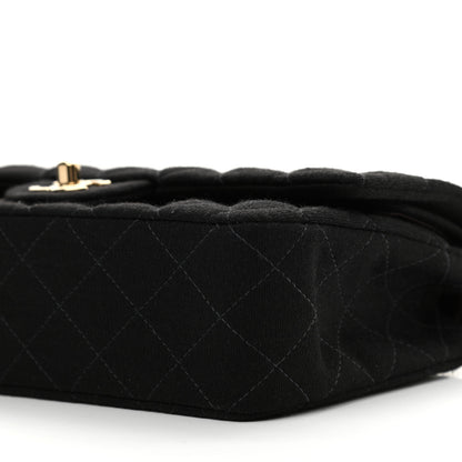 Chanel Jersey Quilted Medium Bijoux Chain Double Flap Black 11 of 12