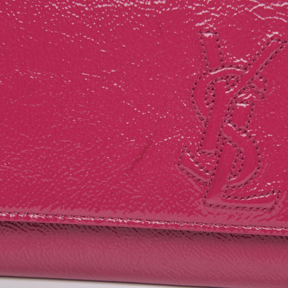 Saint Laurent Textured Patent Small Belle De Jour Clutch Fuchsia 8 of 8