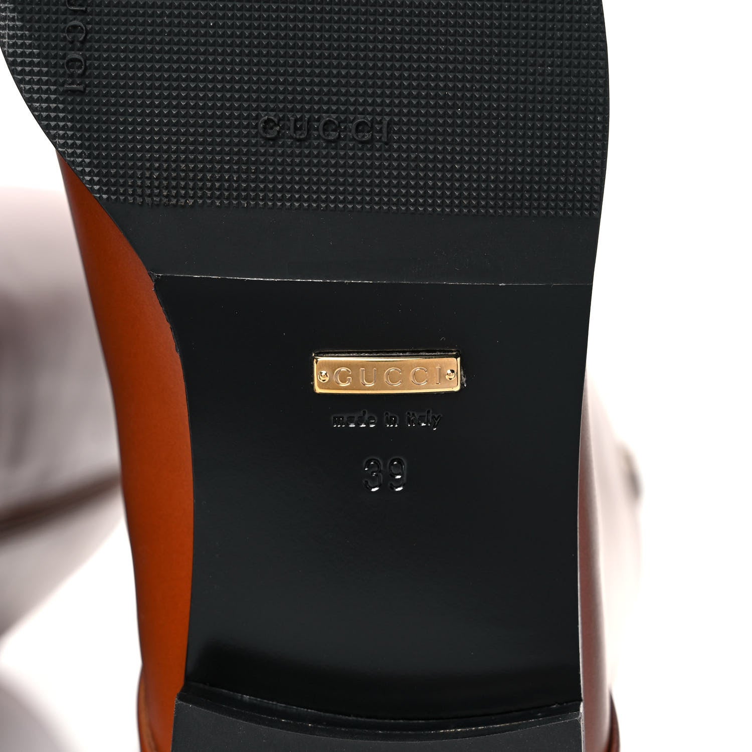 Gucci Calfskin Rosie Tall Riding Boots 39 Brown Papaya 6 of 11