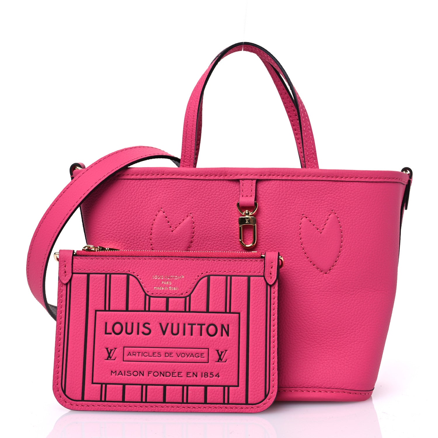 Louis Vuitton Monogram Neverfull Inside Out Bandouliere BB Rose Pondichery 3 of 11