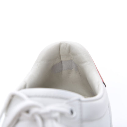Gucci Calfskin Crystal Web Bee Embroidered Womens Ace Platform Sneakers 35.5 White 8 of 12