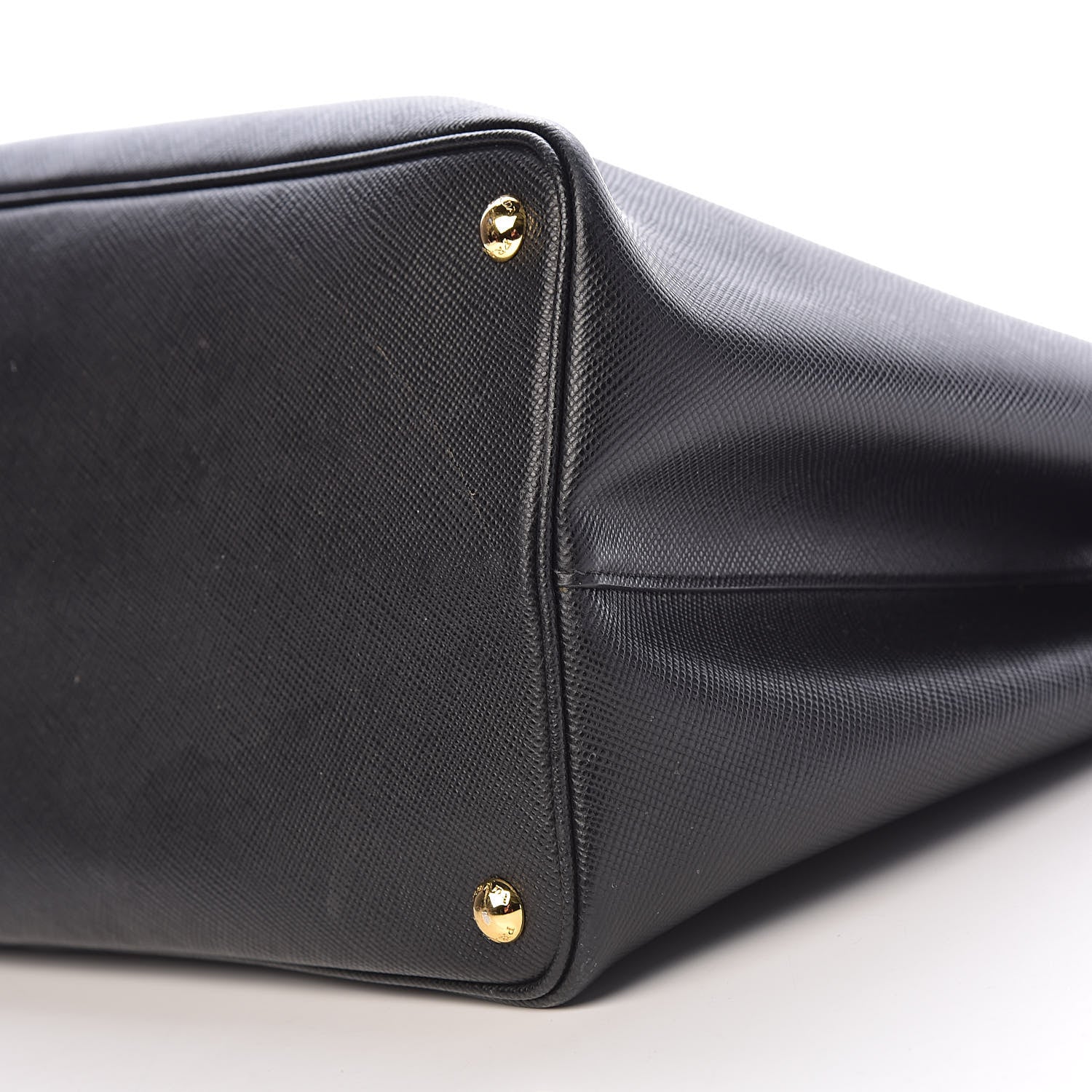 Prada Saffiano Cuir Large Double Bag Black Fuoco 9 of 15