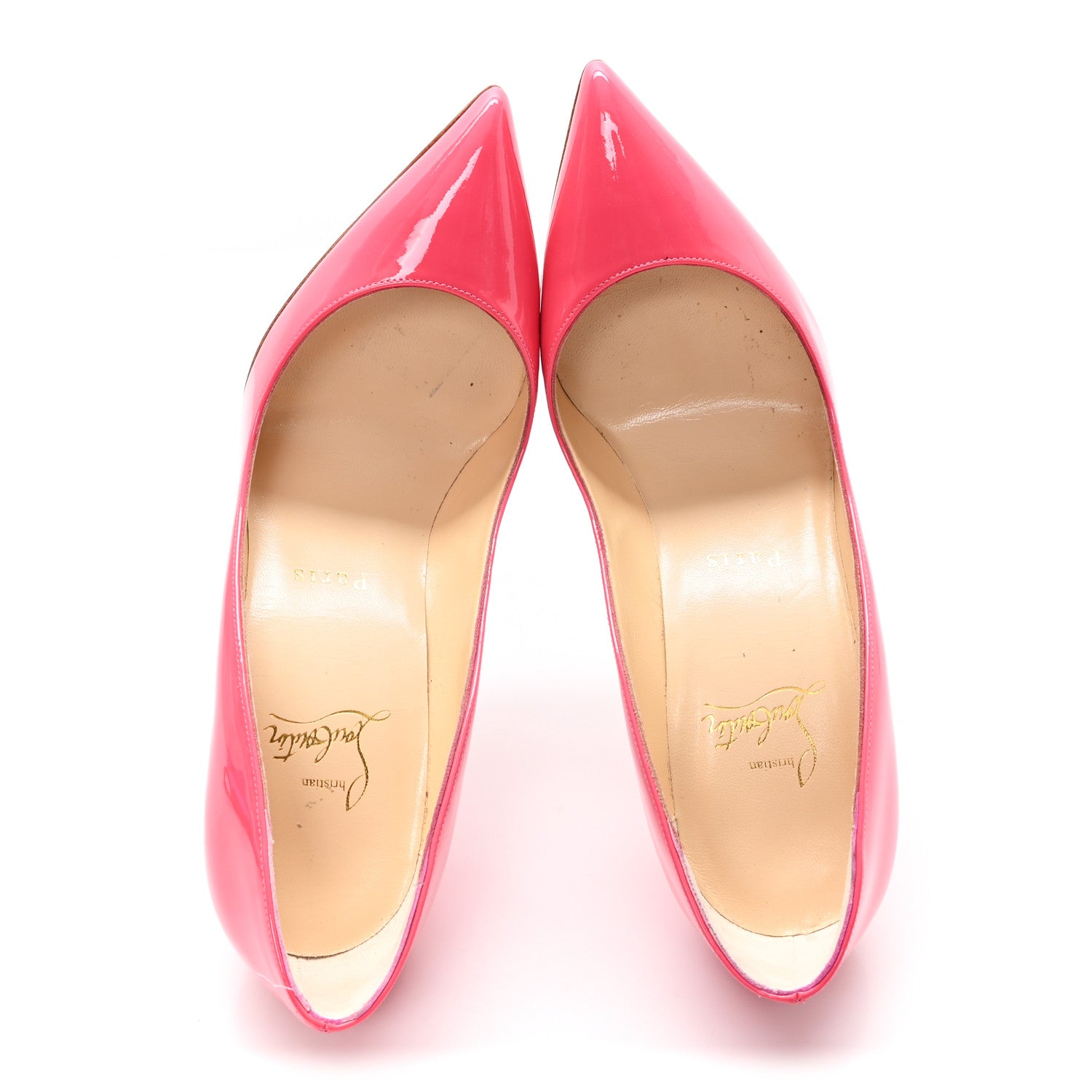 Christian Louboutin Patent Pigalle Follies 100 Pumps 36.5 Pinky 2 of 9
