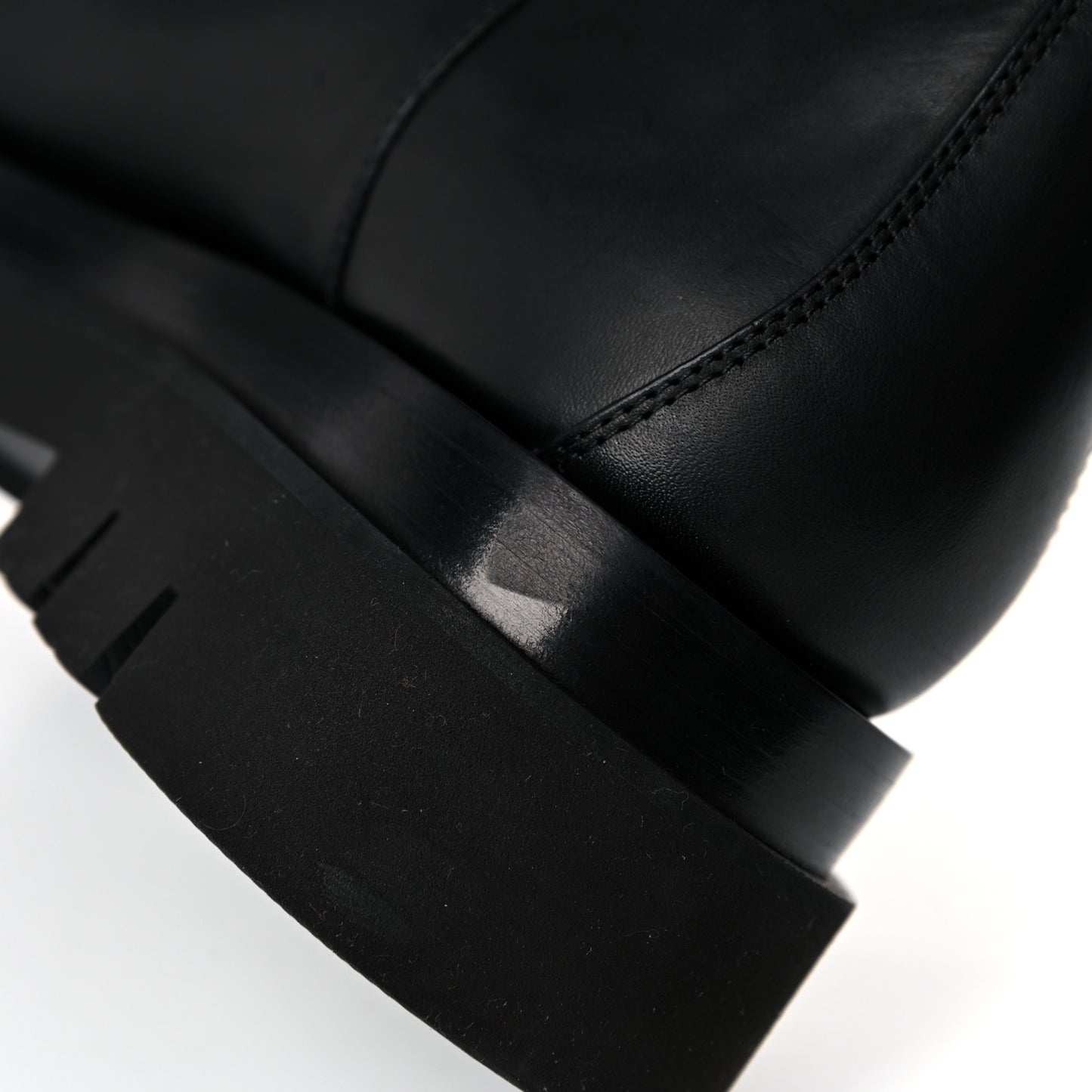 Calfskin The Lug Chelsea Boots 37.5 Black