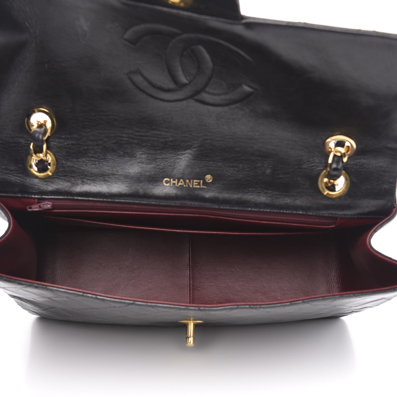 Chanel Lambskin Quilted XL Jumbo Single Flap Black 5 of 14