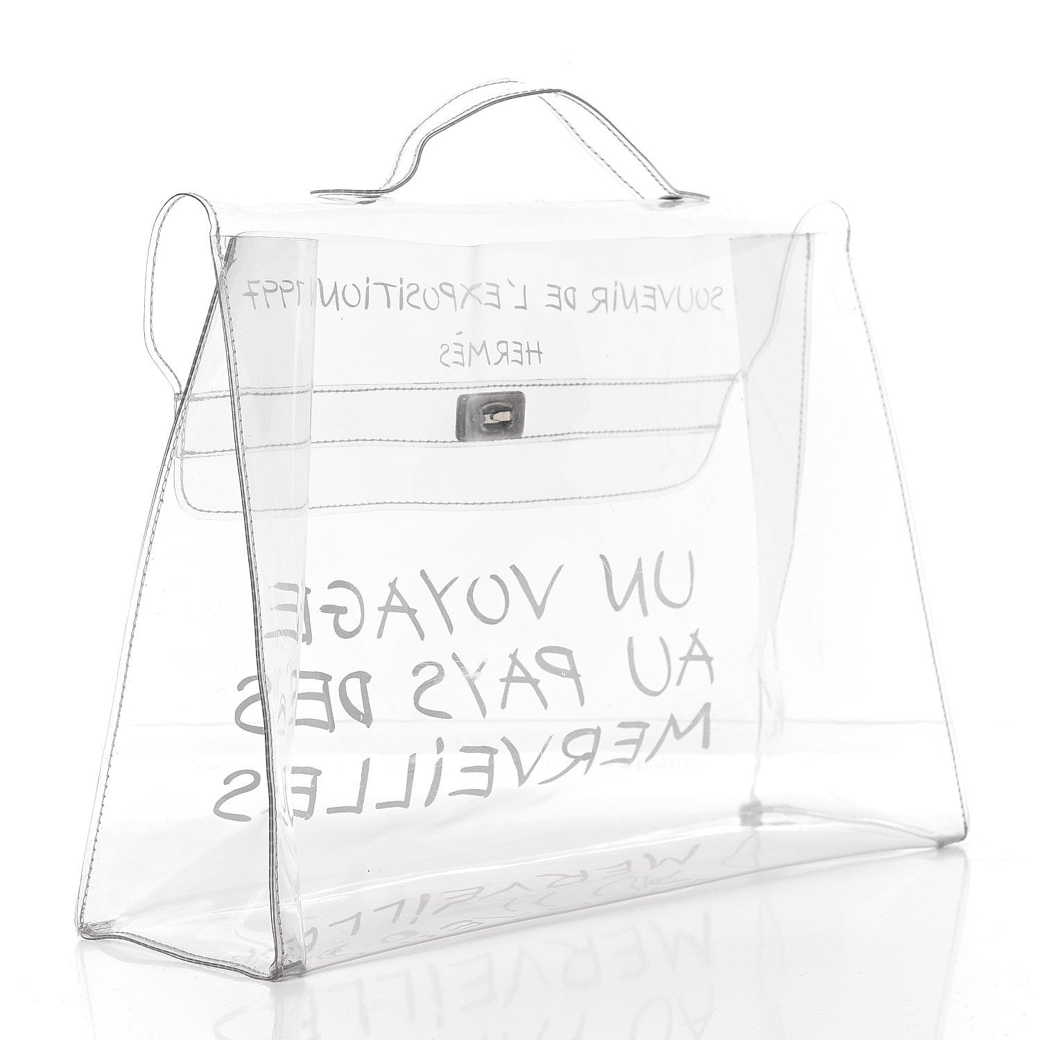 Hermes Vinyl Souvenir De L'Exposition Kelly Transparent 3 of 10