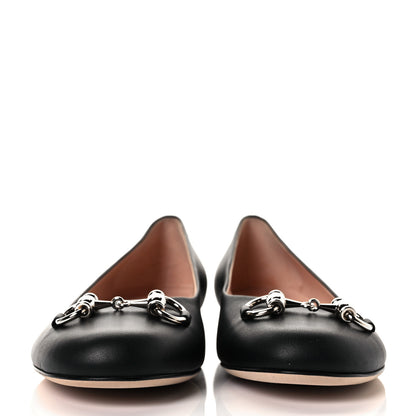 Gucci Calfskin Horsebit Ballerina Flats 36.5 Black 4 of 16