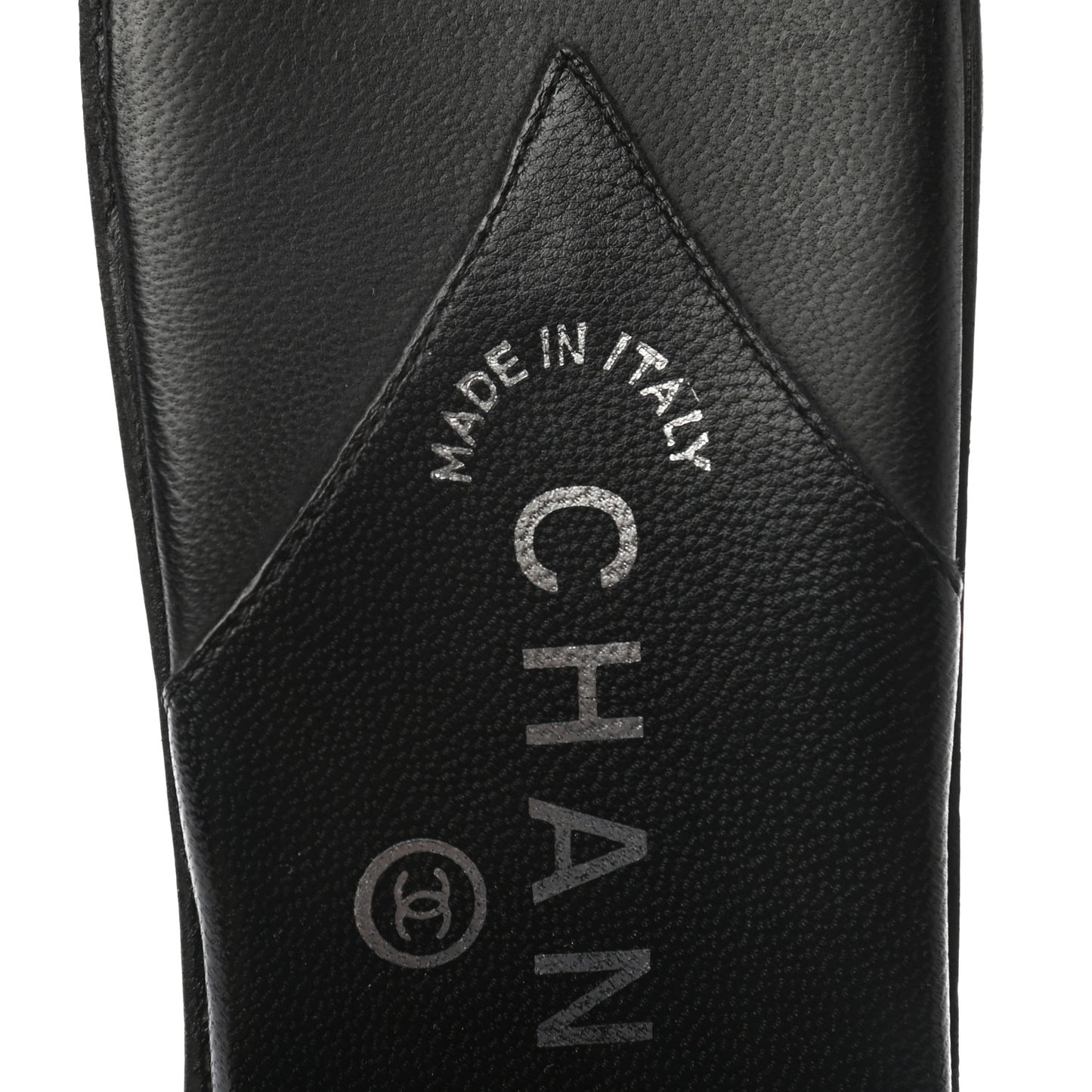 Lambskin CC Sandal Mules 40 Black