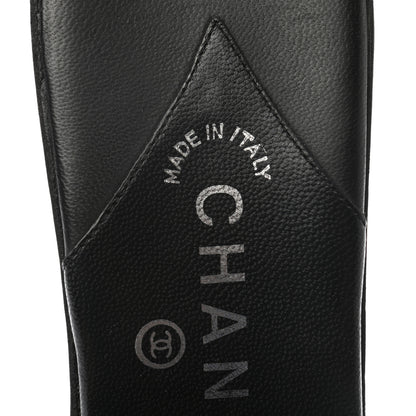 Chanel Lambskin CC Sandal Mules 40 Black 7 of 12