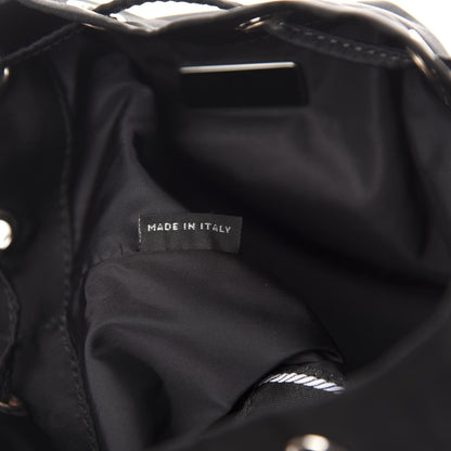 Prada X UNIVERSAL STUDIOS Tessuto Nylon Saffiano Frankenstein Heart Drawstring Wristlet Bucket Bag Fuxia 10 of 12