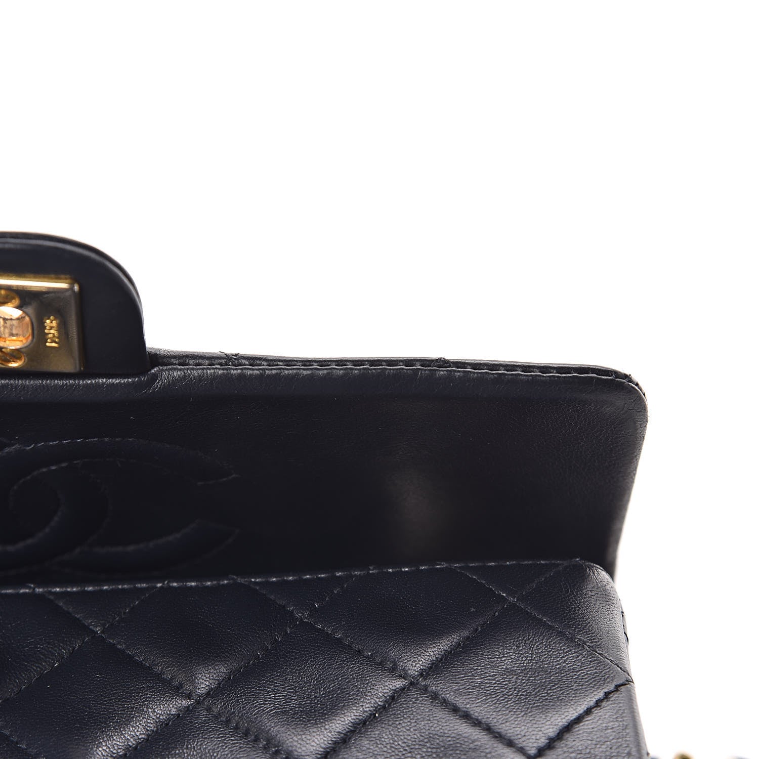 Chanel Lambskin Quilted Mini Square Flap Bag Navy 22 of 30