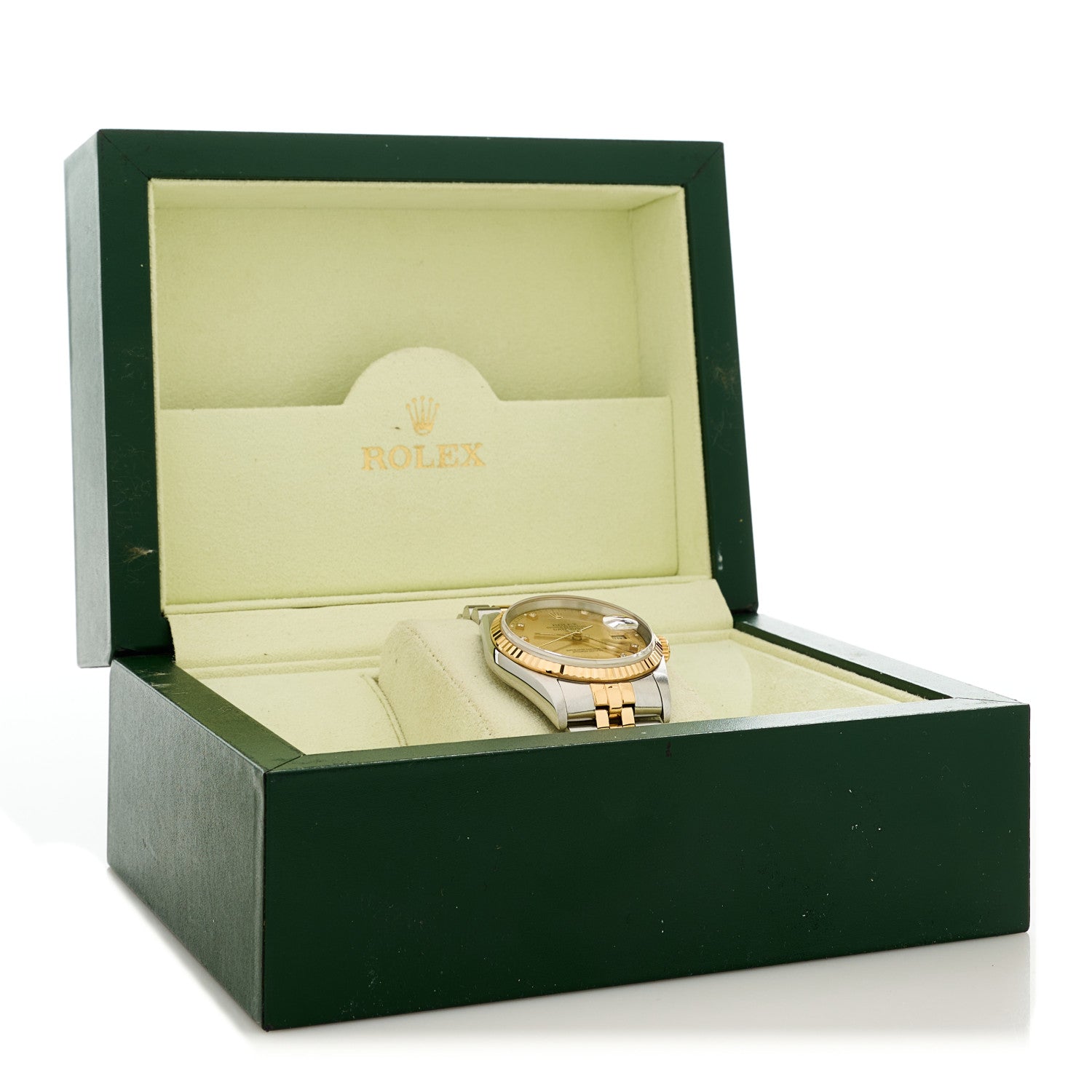 Rolex Stainless Steel 18K Yellow Gold Diamond 36mm Oyster Perpetual Datejust Watch Champagne 16233 5 of 5