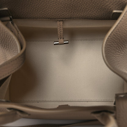 The Row Grained Calfskin Soft Margaux 10 Bag Dark Taupe 5 of 12