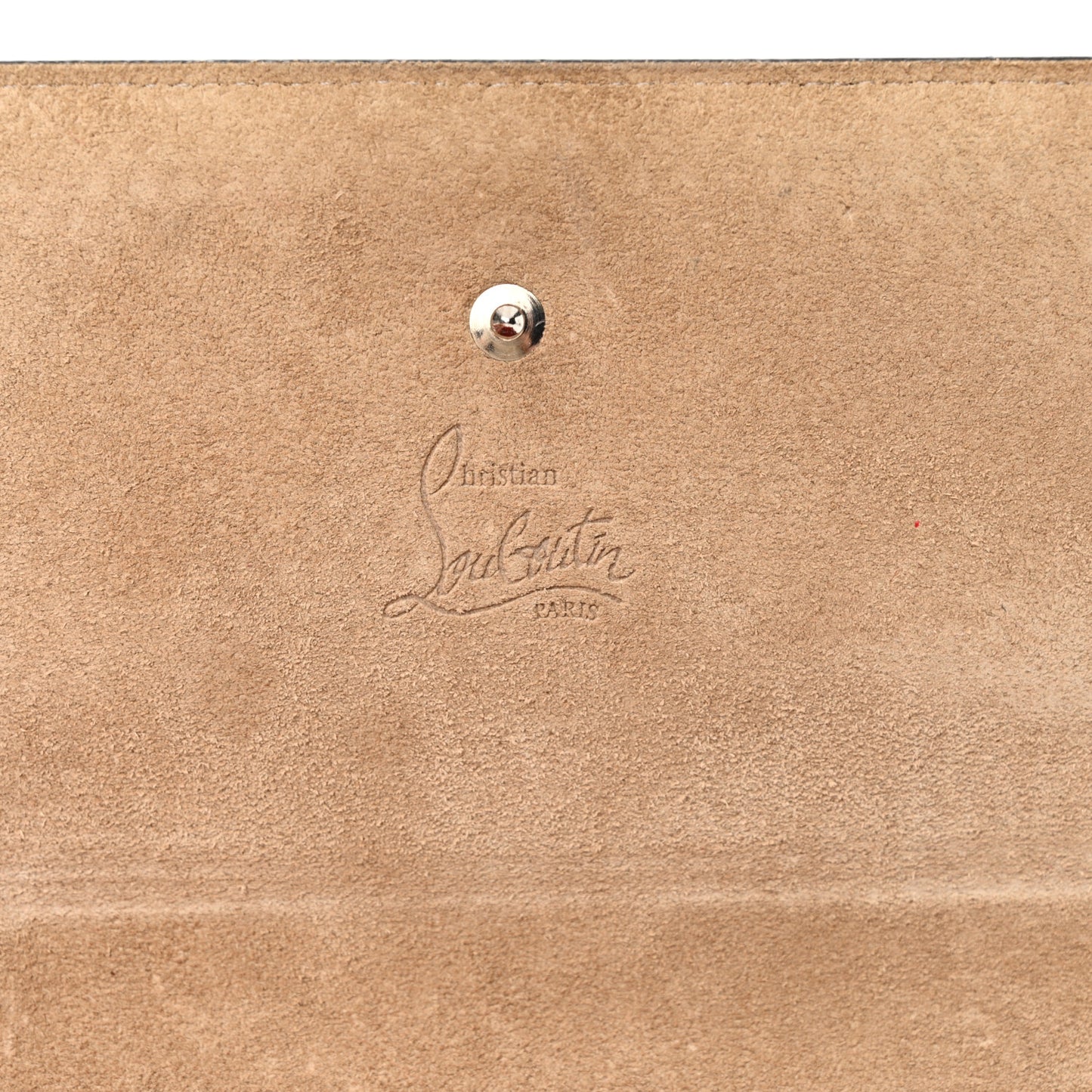 Patent Calfskin Pearl Boudoir Glitter Chain Wallet Platinum