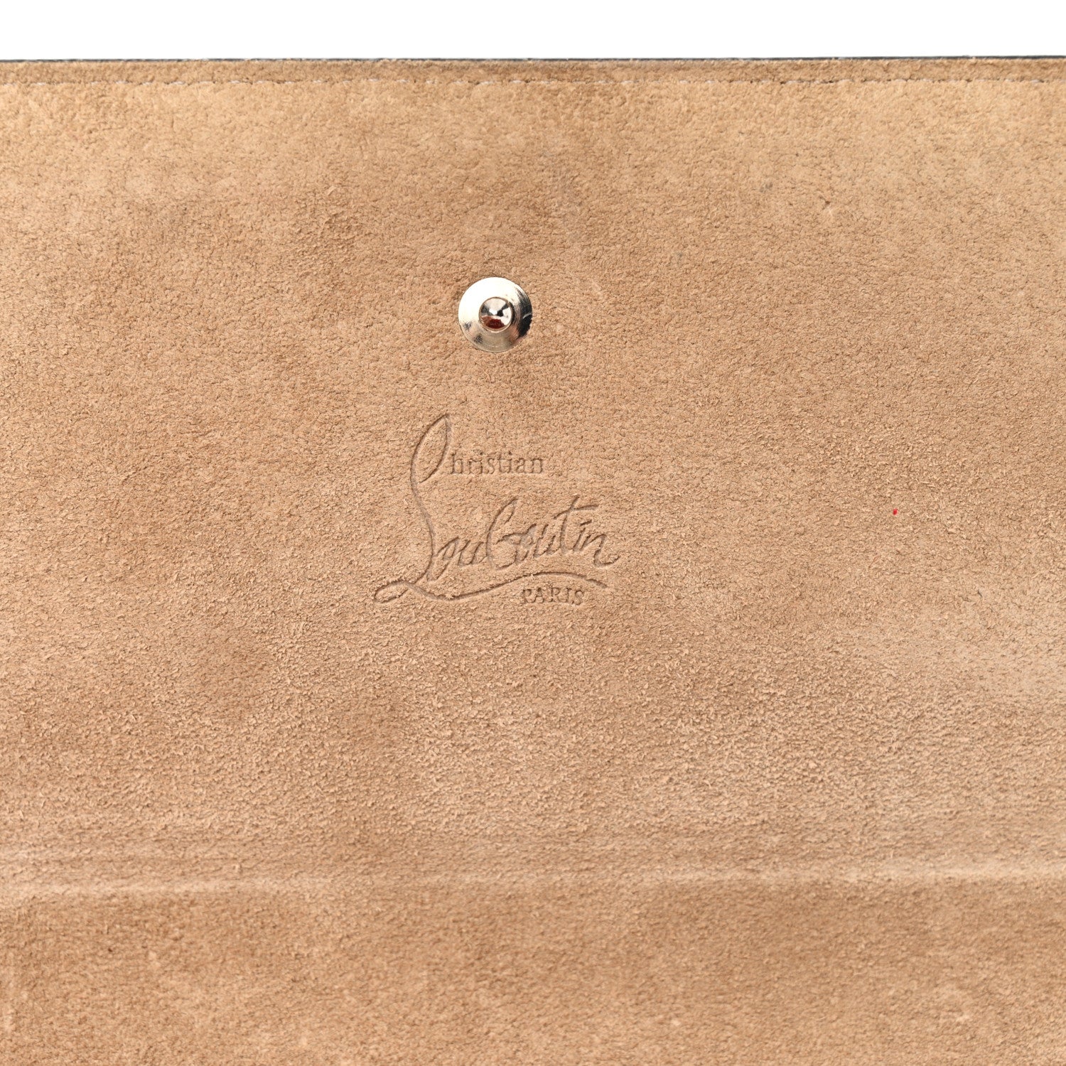 Christian Louboutin Patent Calfskin Pearl Boudoir Glitter Chain Wallet Platinum 6 of 11