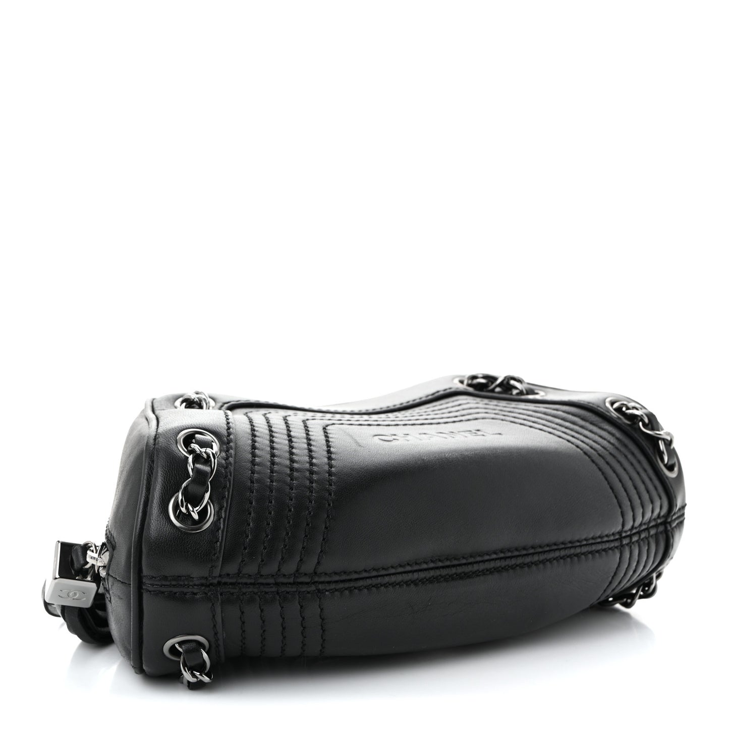 Lambskin Lax Small Tassel Shoulder Bag Black