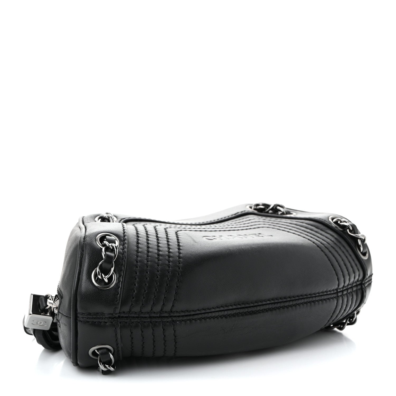 Chanel Lambskin Lax Small Tassel Shoulder Bag Black 4 of 11