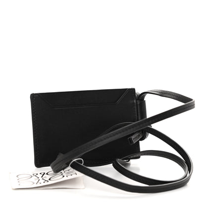 Loewe Calfskin Embossed Puzzle Crossbody Card Holder Black 3 of 7